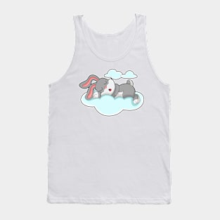 Rabbit Sleeping Clouds Tank Top